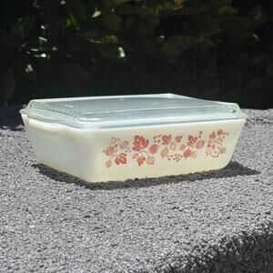 Vintage Pyrex Pink Gooseberry Refrigerator Dish 503 w/Lid 503C - 1 1/2 Qt